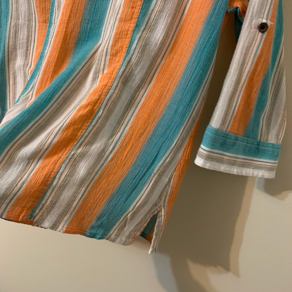 Christopher & Banks Stripped Adjustable Sleeves Top size Medium - Picture 12 of 16